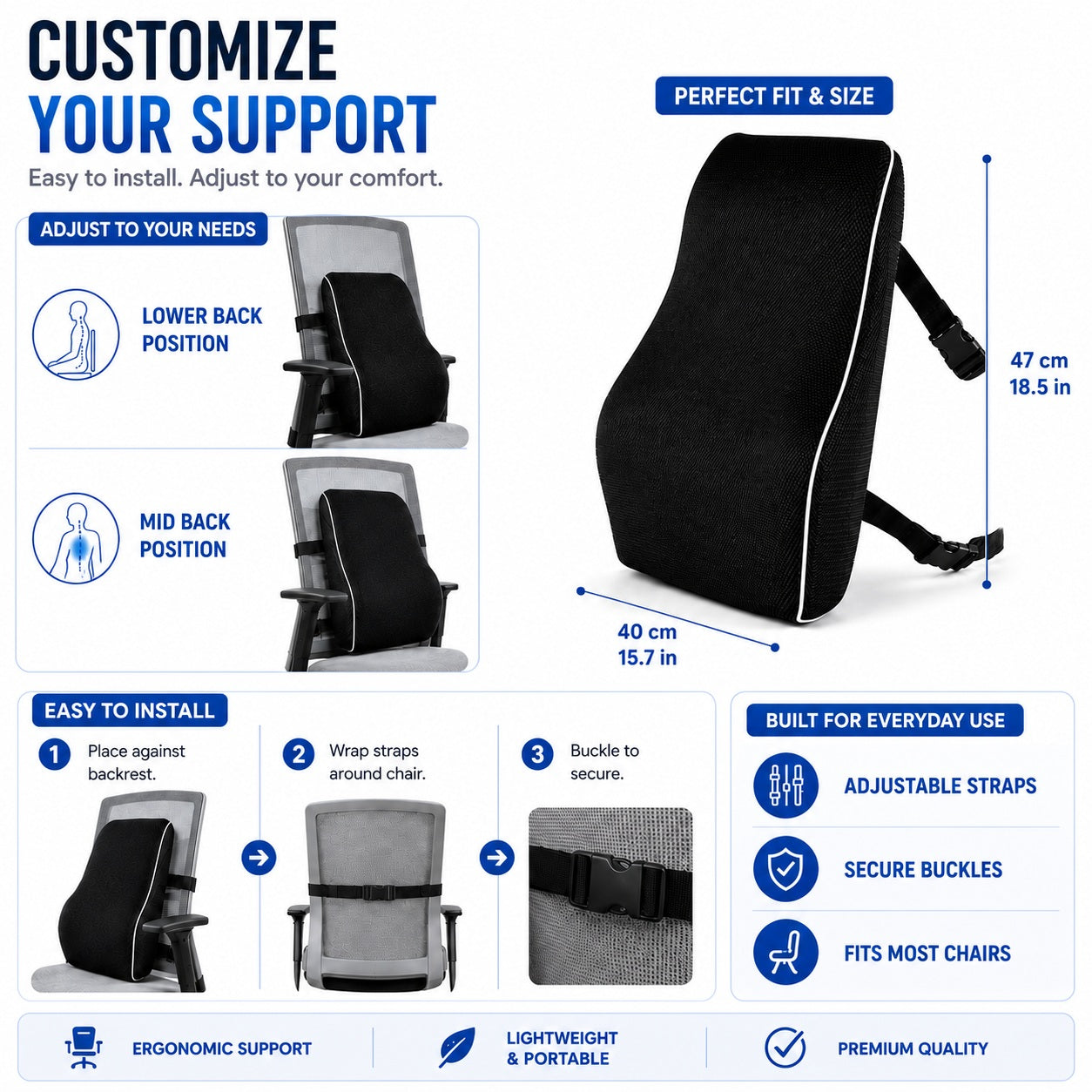 Memory Foam Back Support