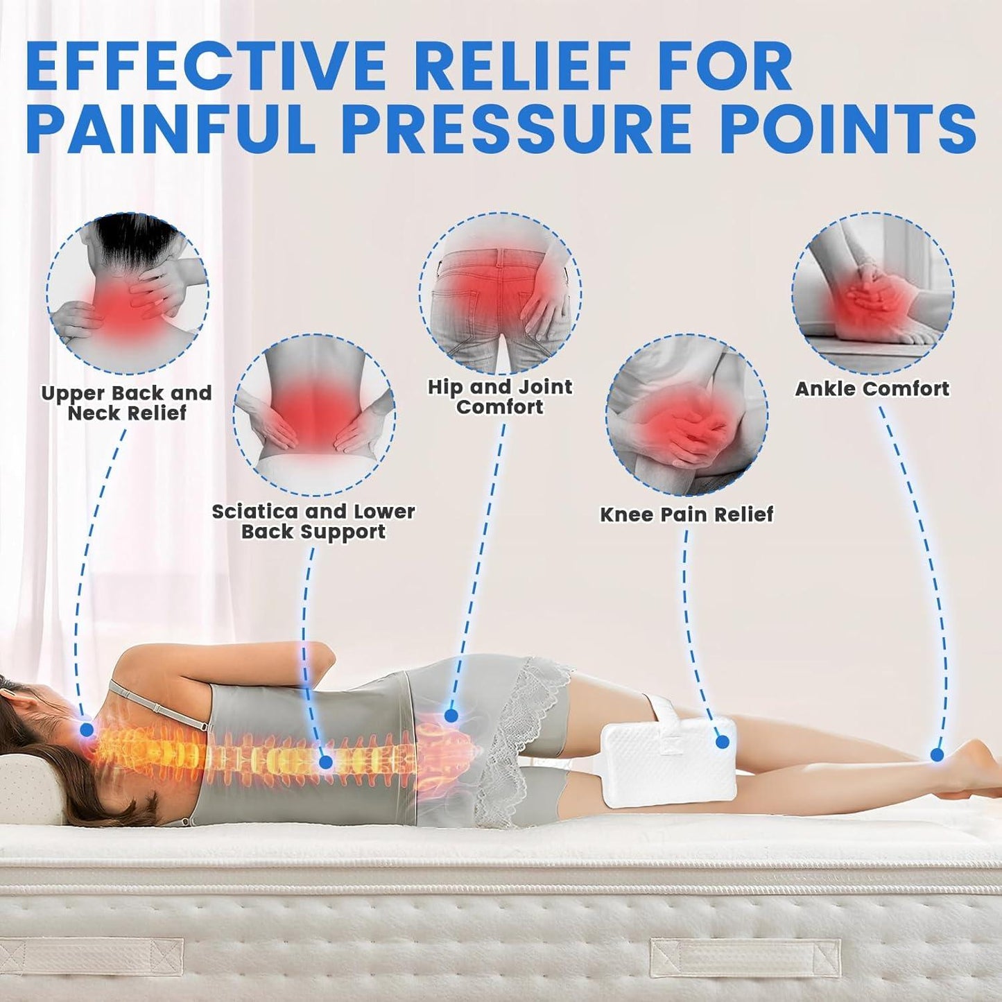 Memory Foam, Side Sleepers Knees and Thighs Pillow - Comfi House - Bahrain