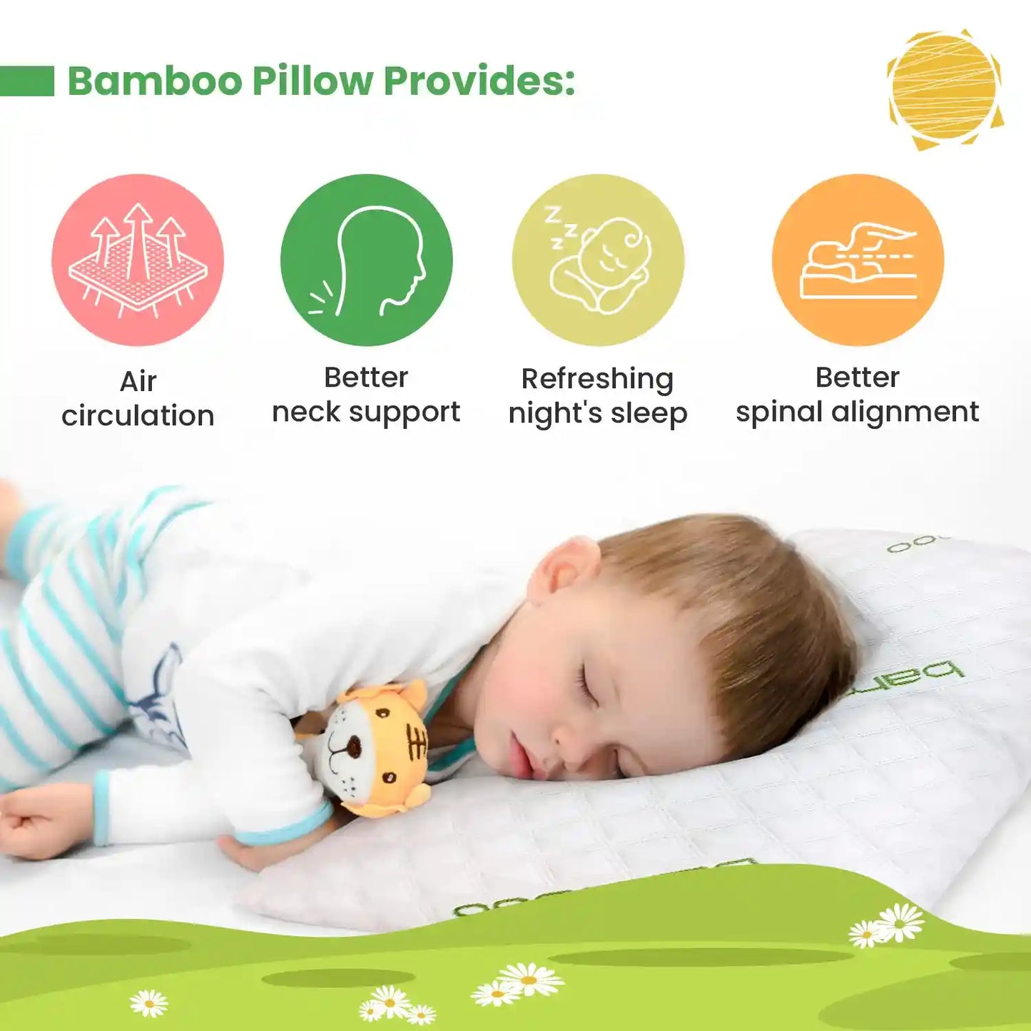 Memory Foam, Kids Pillow (1-7 years) - Comfi House - Bahrain