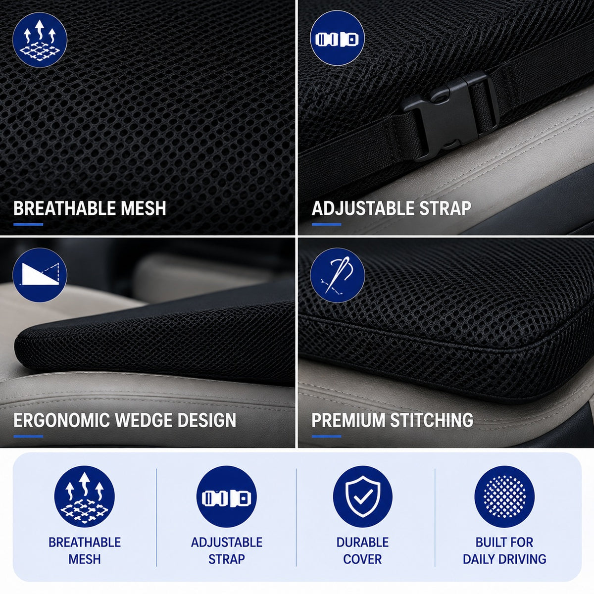Memory Foam Car Seat Cushion