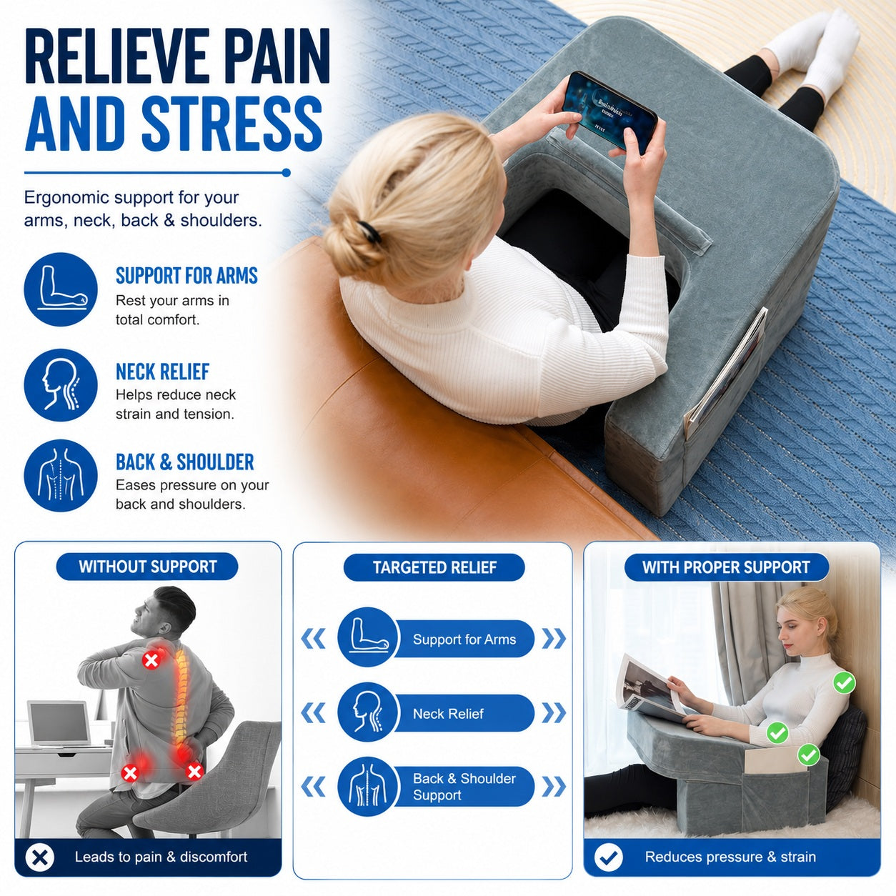 Computer Desk Pillow - Comfi House - Bahrain