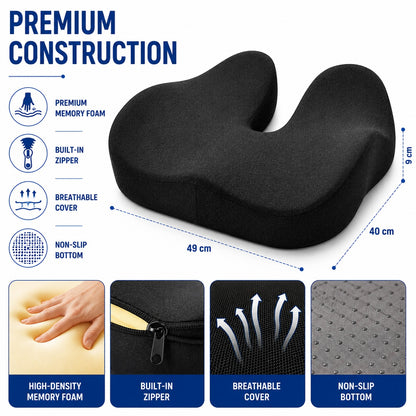 Memory Foam, Curved Seat Cushion - Comfi House - Bahrain
