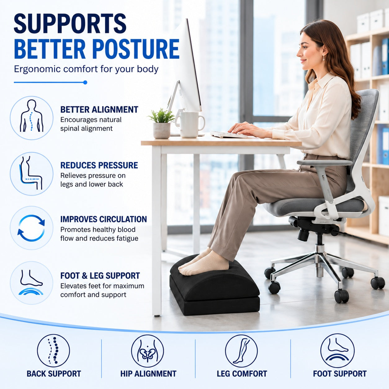 Memory Foam, Foot Rest Cushion