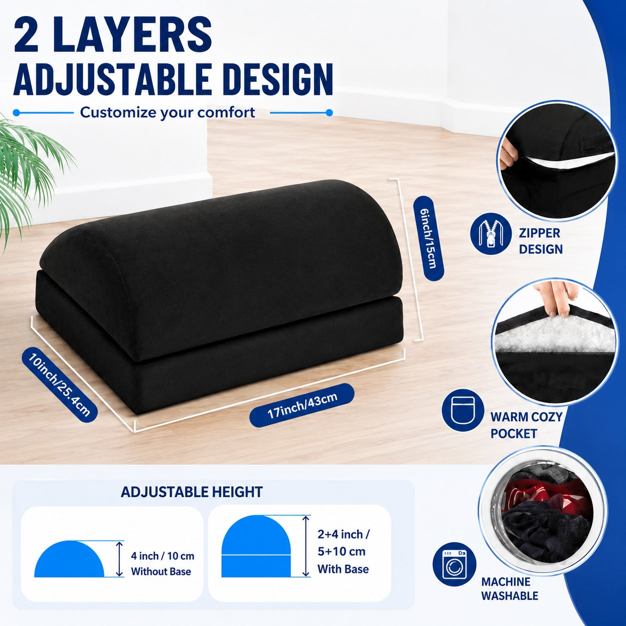 Memory Foam, Foot Rest Cushion