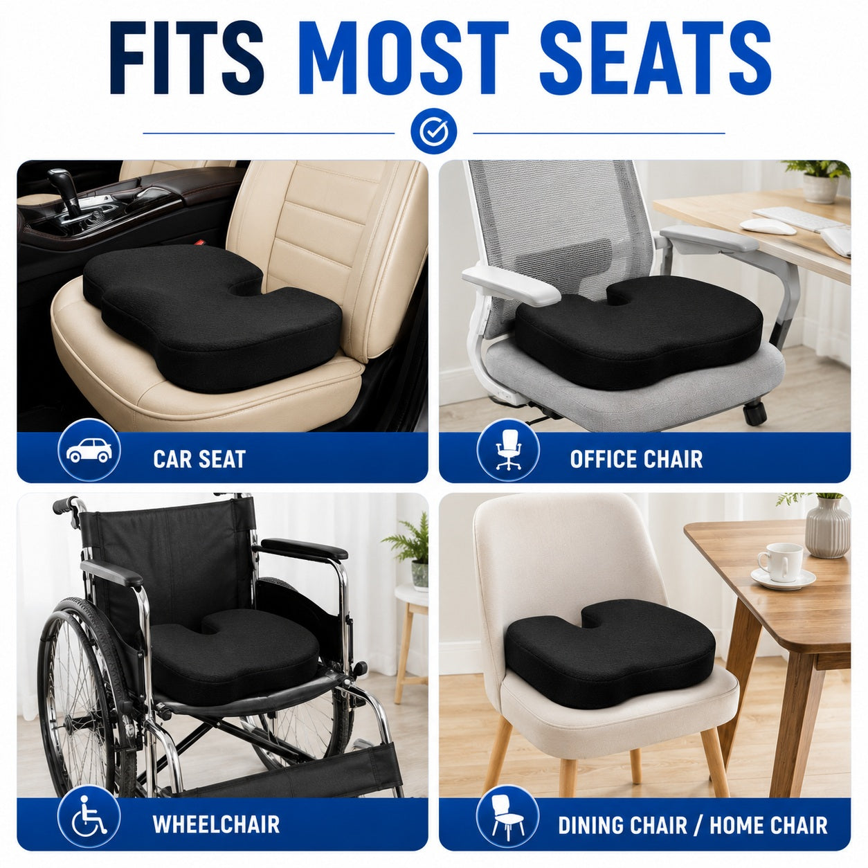Memory Foam, Gel Seat Cushion - Comfi House - Bahrain