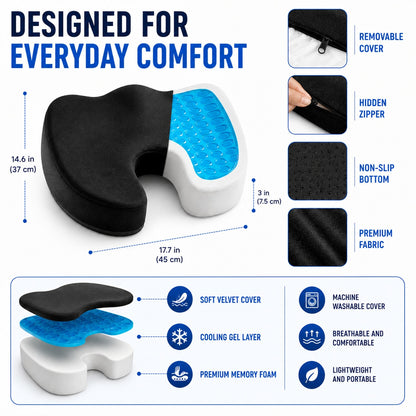 Memory Foam, Gel Seat Cushion - Comfi House - Bahrain