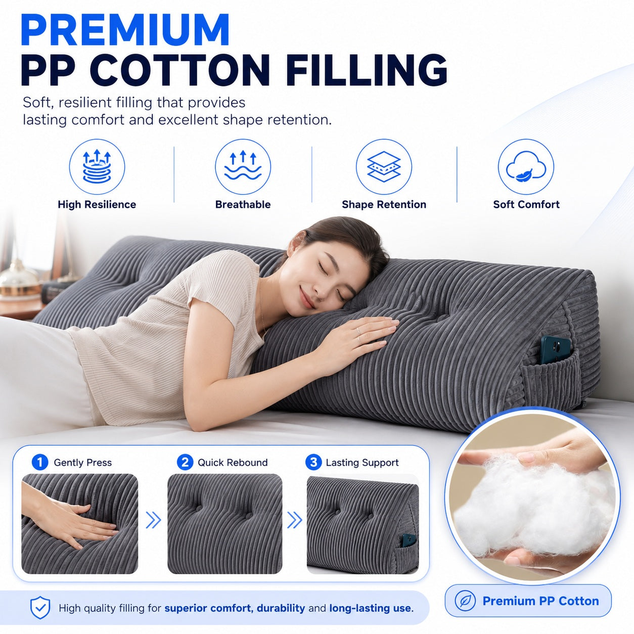 Headboard Support Pillow - Bed & Sofa - Comfi House - Bahrain