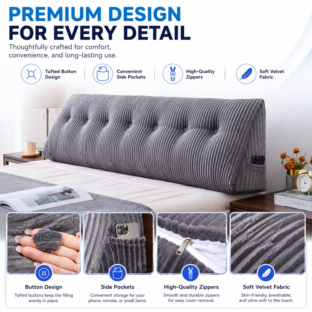 Headboard Support Pillow - Bed & Sofa - Comfi House - Bahrain