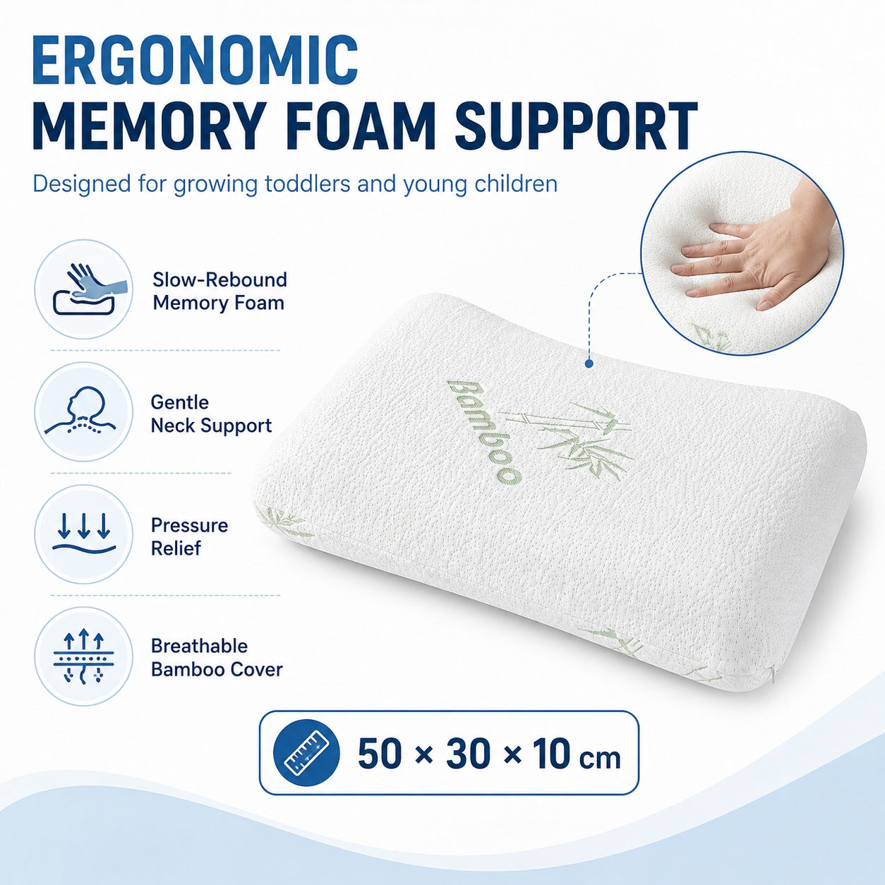 Memory Foam, Kids Pillow (1-7 years) - Comfi House - Bahrain