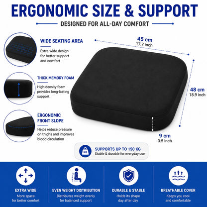 Memory Foam, Large Seat Cushion - Comfi House - Bahrain
