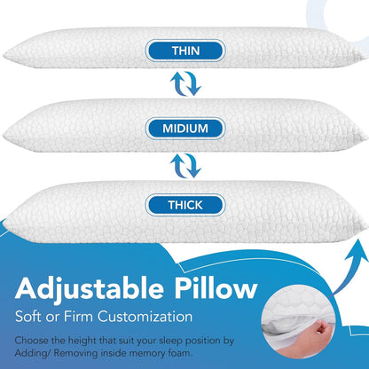 Memory Foam, Long Body Support Pillow - Comfi House - Bahrain
