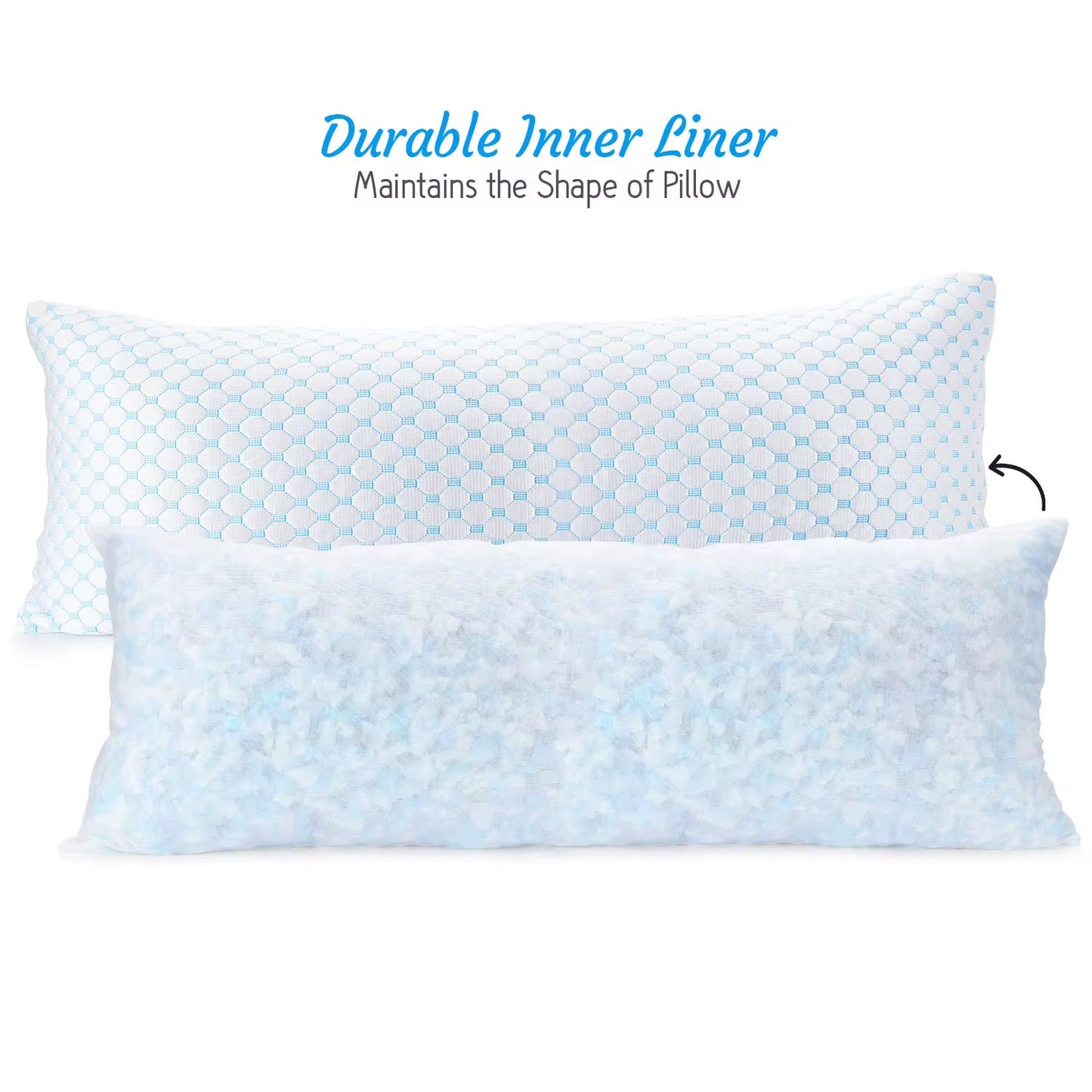 Memory Foam, Long Body Support Pillow - Comfi House - Bahrain