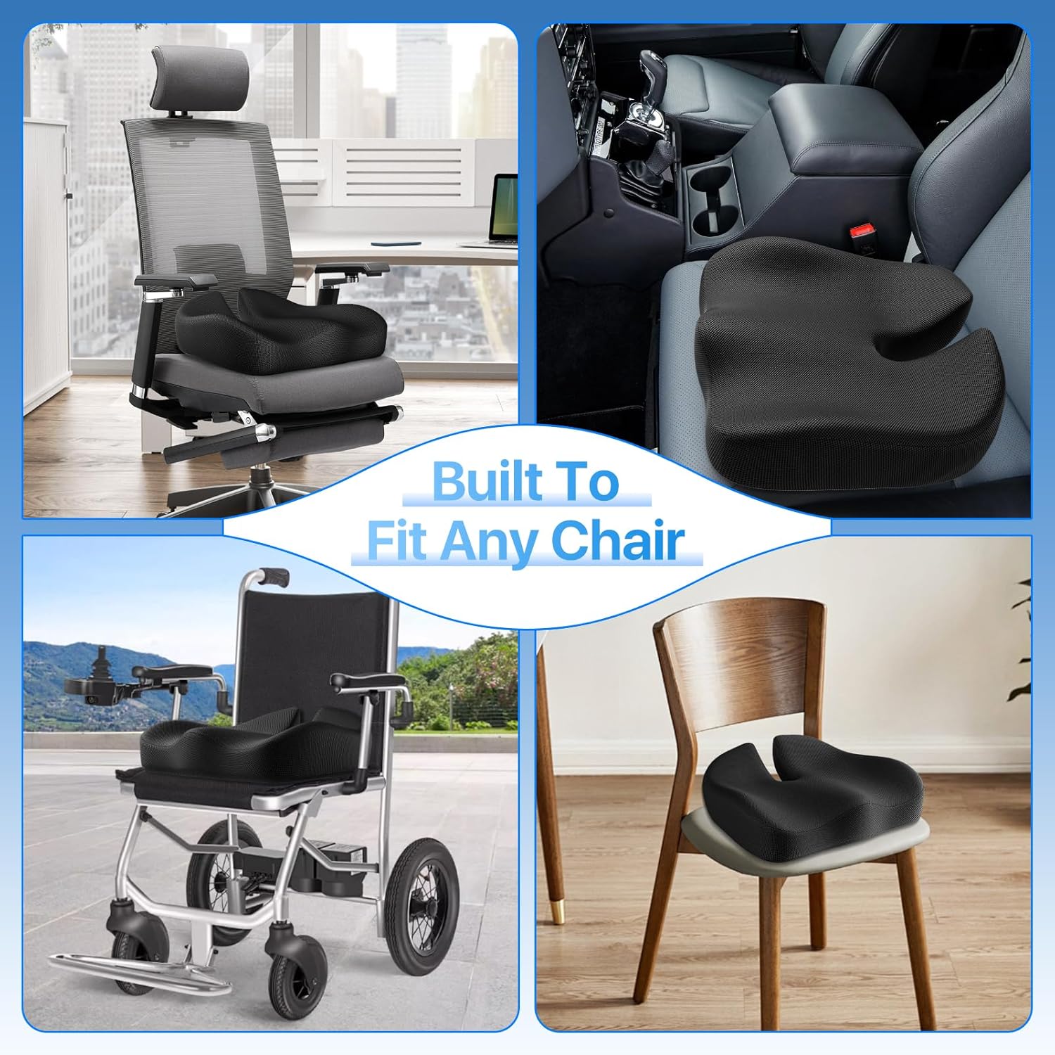 Memory Foam, Curved Seat Cushion - Comfi House - Bahrain