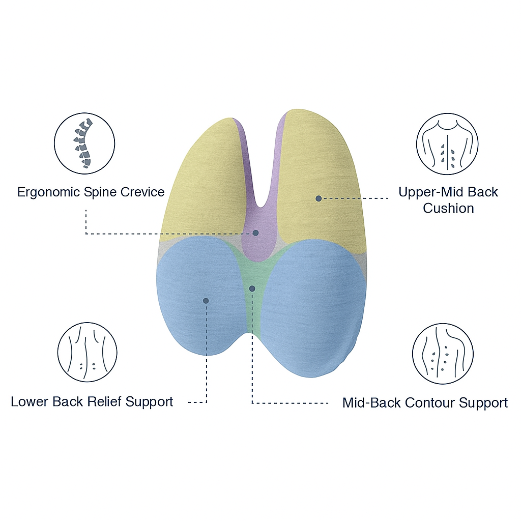 Memory Foam Back Support – Butterfly Design - Comfi House - Bahrain