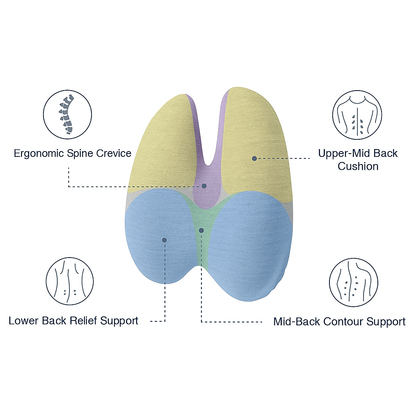 Memory Foam Back Support – Butterfly Design - Comfi House - Bahrain