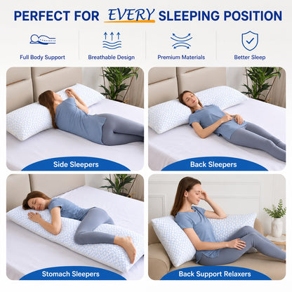 Long Memory Foam Sleeping Pillow - Comfi House - Bahrain