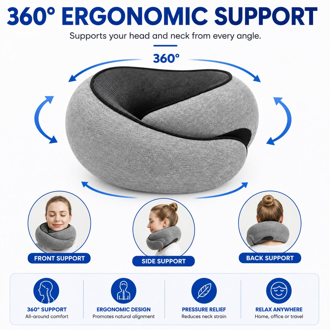Memory Foam, Neck & Travel Pillow - Comfi House - Bahrain