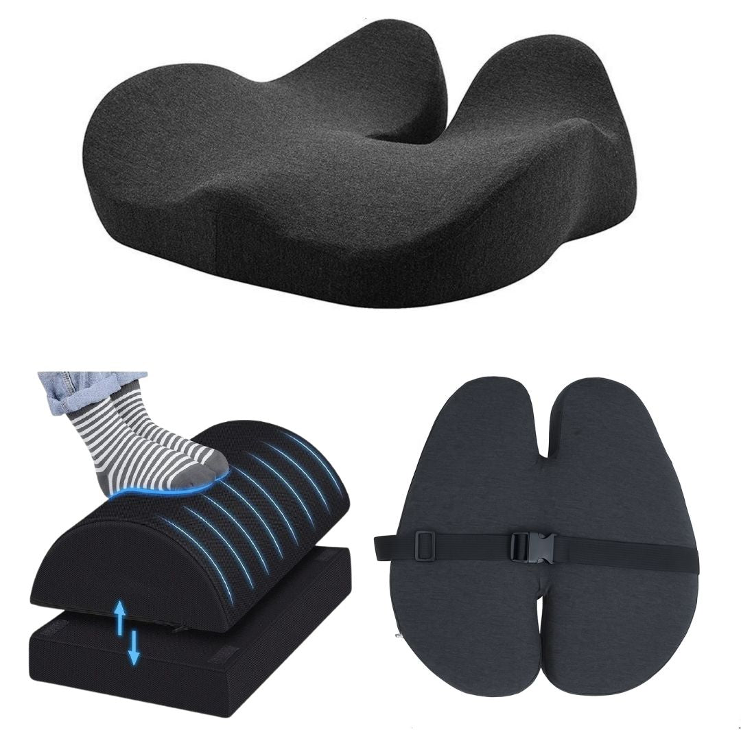 Office Comfort Set 2 (seat cushion, footrest, back support)