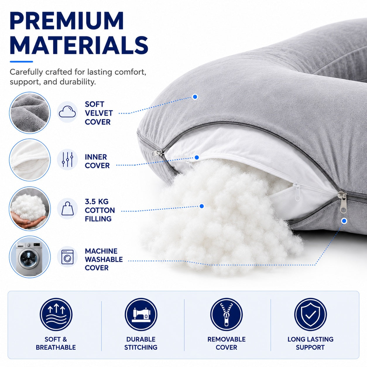 Pregnancy & Maternity Full Body Pillow - Comfi House - Bahrain