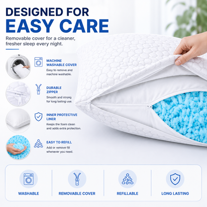 Memory Foam, Shredded Pillow with Gel - Comfi House - Bahrain