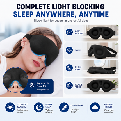 Memory Foam 3D Eye Mask - Comfi House - Bahrain