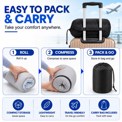 Memory Foam, Portable Travel Pillow - Comfi House - Bahrain