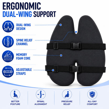Memory Foam Back Support – Butterfly Design
