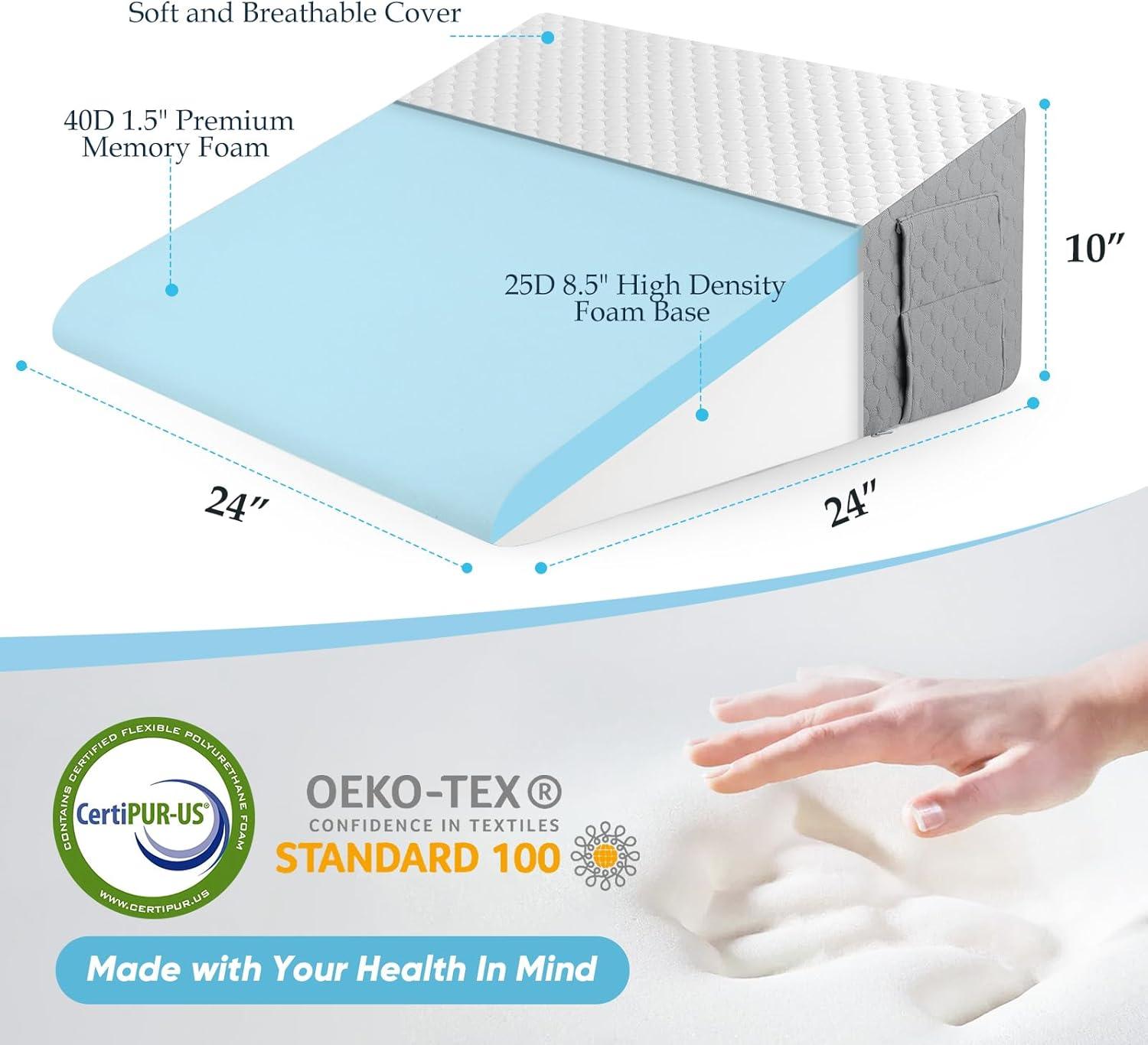 Memory Foam, Acid Reflux Multi-use Wedge Pillow - Comfi House - Bahrain