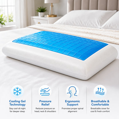 Memory Foam, Cooling Gel Pillow - Comfi House - Bahrain