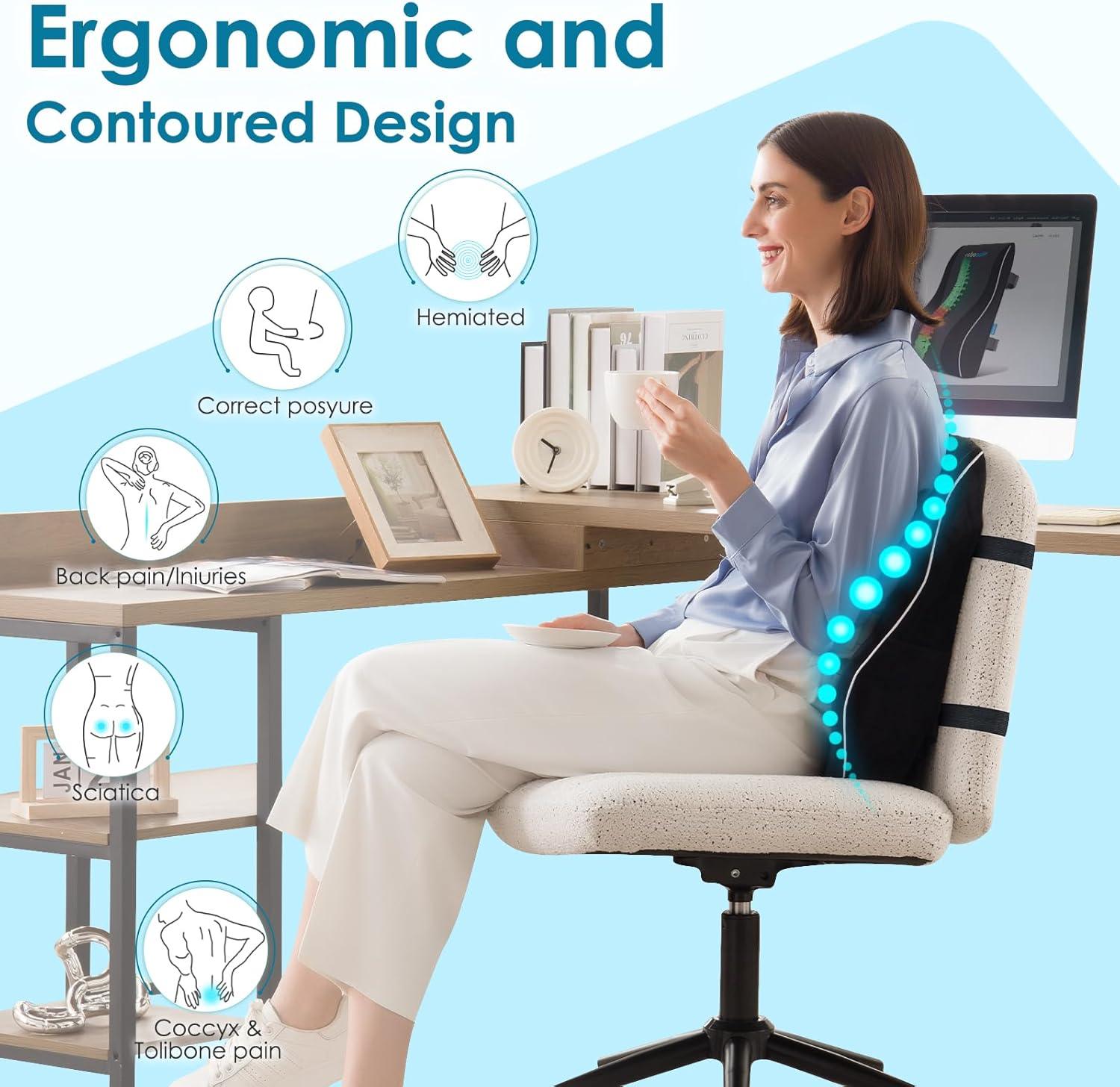 Memory Foam, Lumbar & Back Support - Comfi House - Bahrain