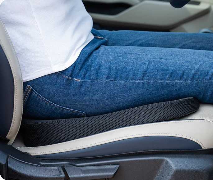 Memory Foam Car Seat Cushion - Adjustable Straps - Comfi House - Bahrain